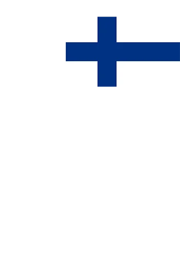 Avainlippu-tunnuksen vaalea versio, jossa näkyy sininen risti.